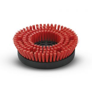 Disc brush complete red, mediu, rosu, 220 mm